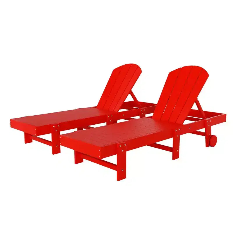 WestinTrends Malibu Sdraio reclinabile con ruote in polietilene (set da 2 pz)