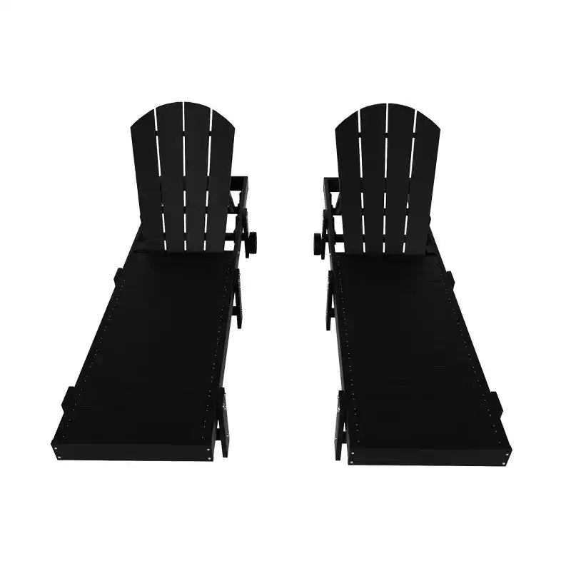 WestinTrends Malibu Sdraio reclinabile con ruote in polietilene (set da 2 pz)