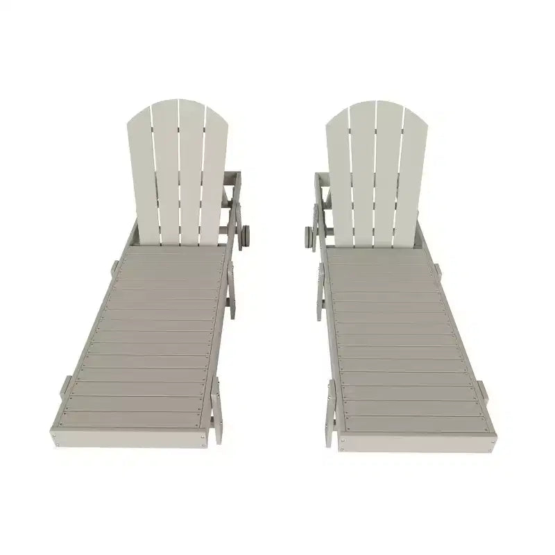 WestinTrends Malibu Sdraio reclinabile con ruote in polietilene (set da 2 pz)