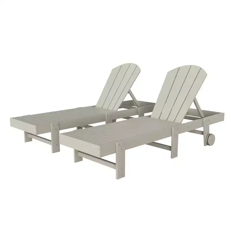 WestinTrends Malibu Sdraio reclinabile con ruote in polietilene (set da 2 pz)