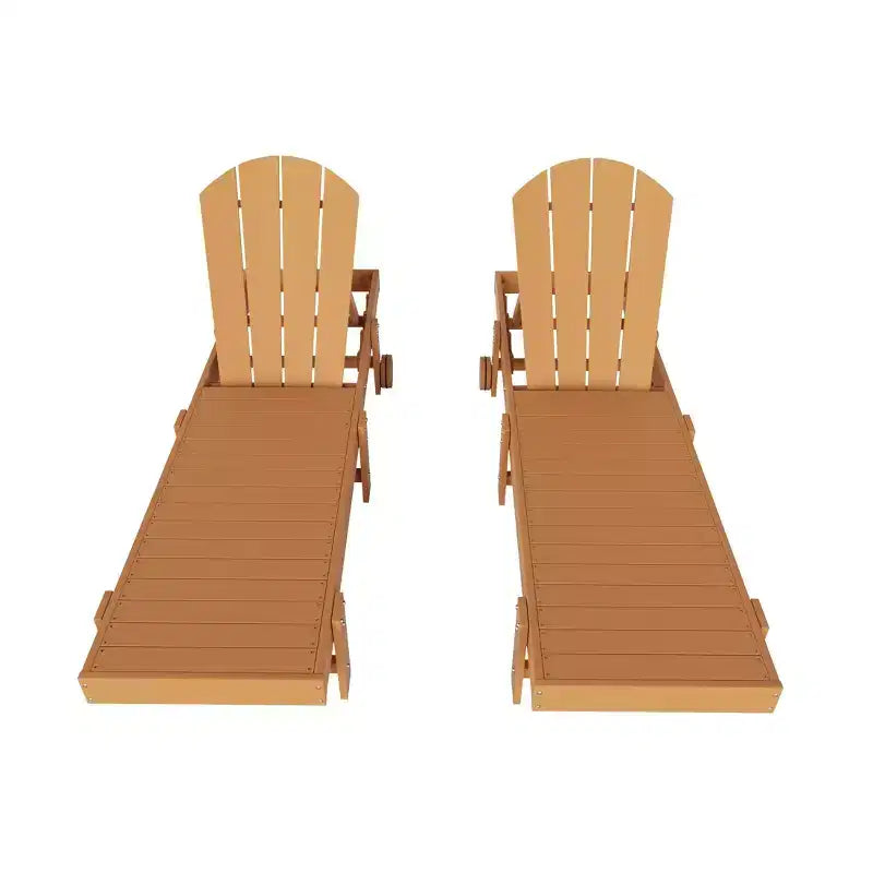 WestinTrends Malibu Sdraio reclinabile con ruote in polietilene (set da 2 pz)