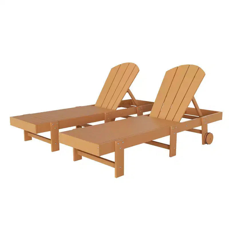 WestinTrends Malibu Sdraio reclinabile con ruote in polietilene (set da 2 pz)