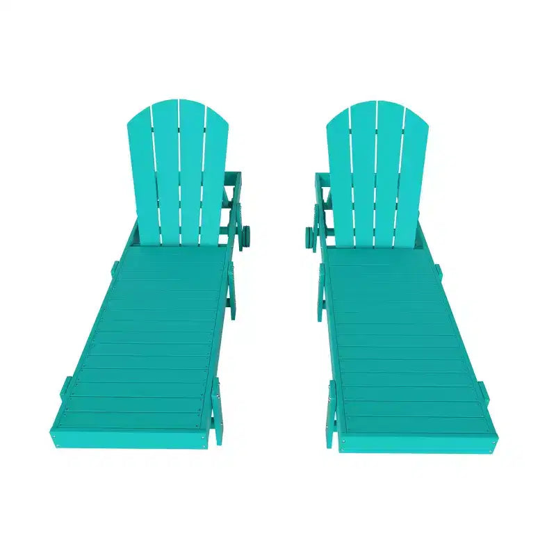 WestinTrends Malibu Sdraio reclinabile con ruote in polietilene (set da 2 pz)