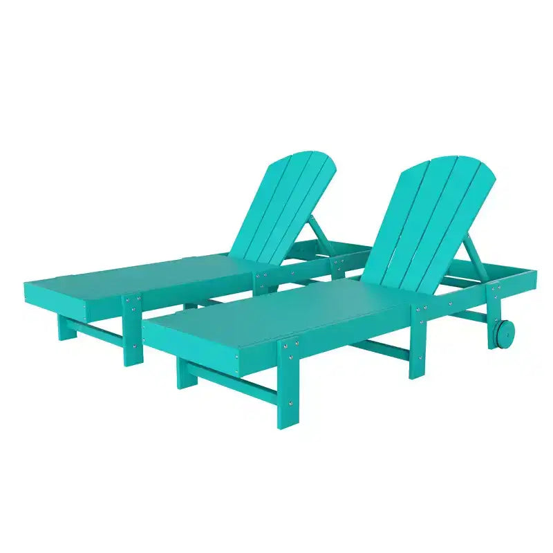 WestinTrends Malibu Sdraio reclinabile con ruote in polietilene (set da 2 pz)