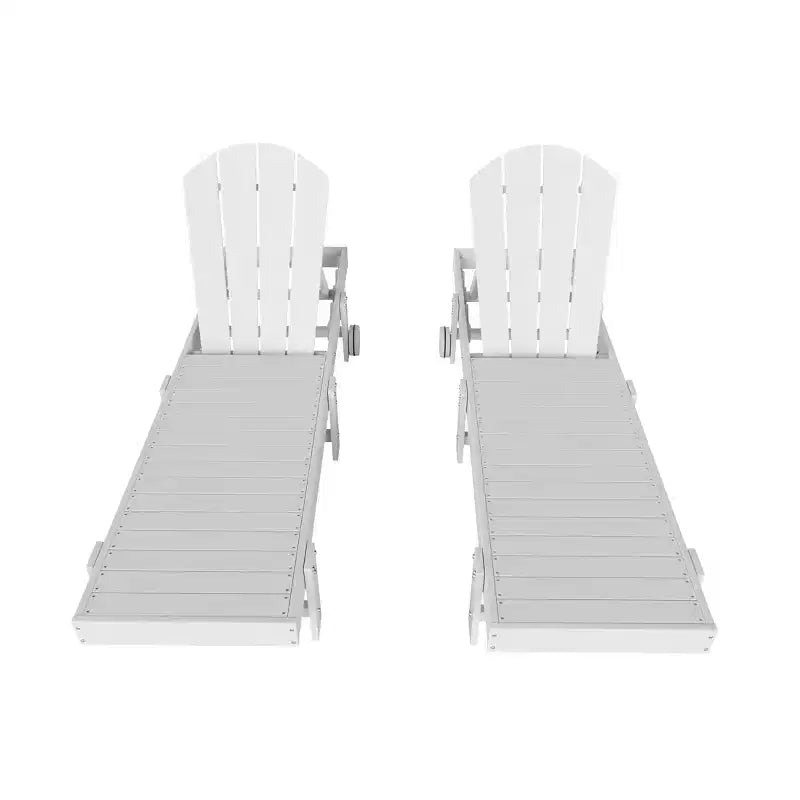 WestinTrends Malibu Sdraio reclinabile con ruote in polietilene (set da 2 pz)