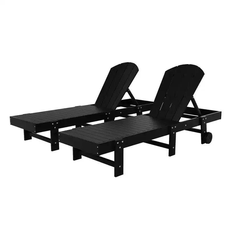 WestinTrends Malibu Sdraio reclinabile con ruote in polietilene (set da 2 pz)