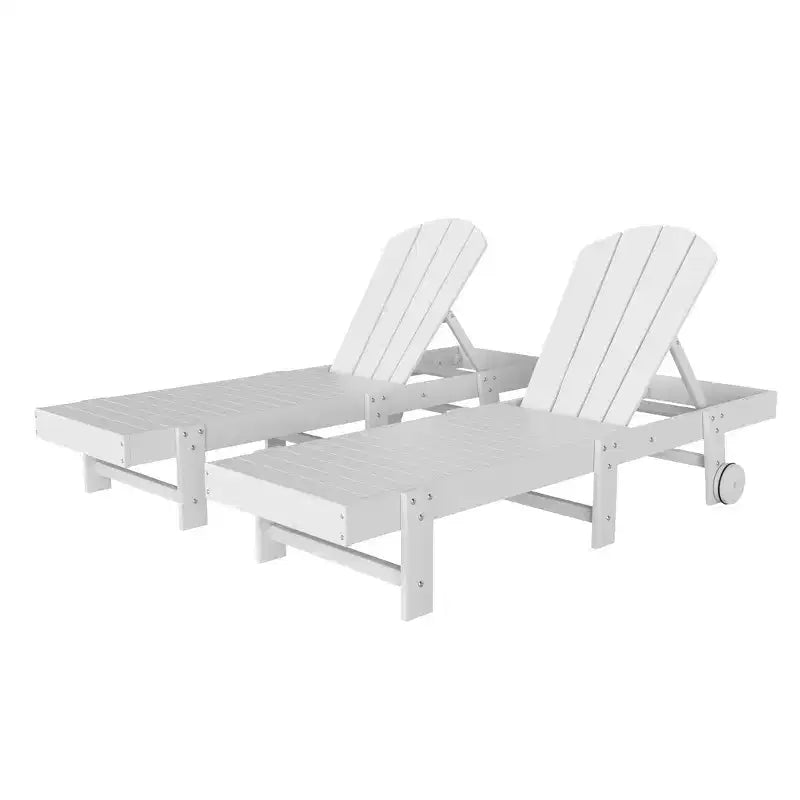 WestinTrends Malibu Sdraio reclinabile con ruote in polietilene (set da 2 pz)