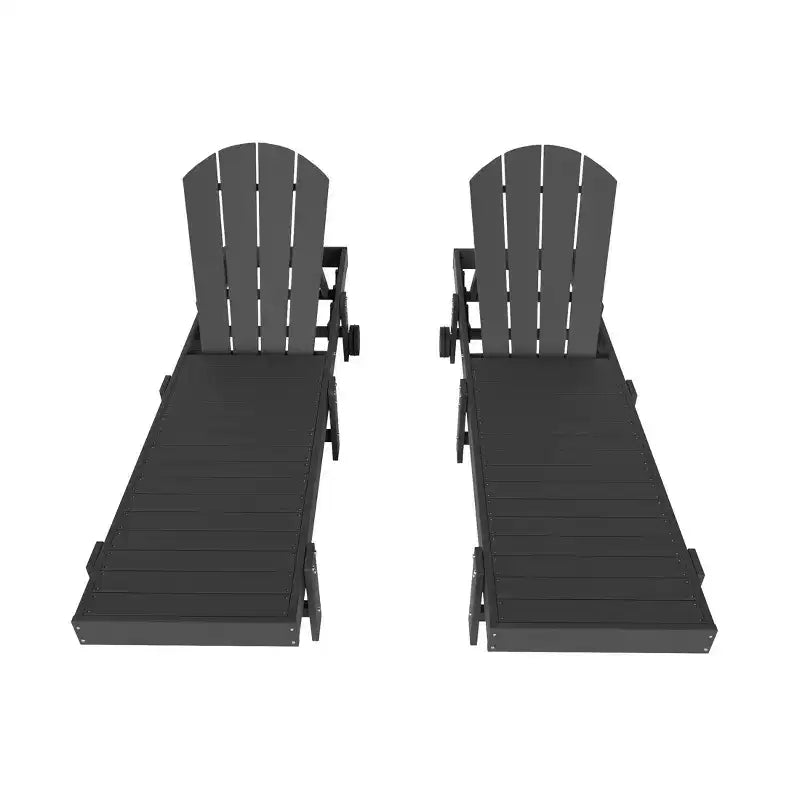 WestinTrends Malibu Sdraio reclinabile con ruote in polietilene (set da 2 pz)