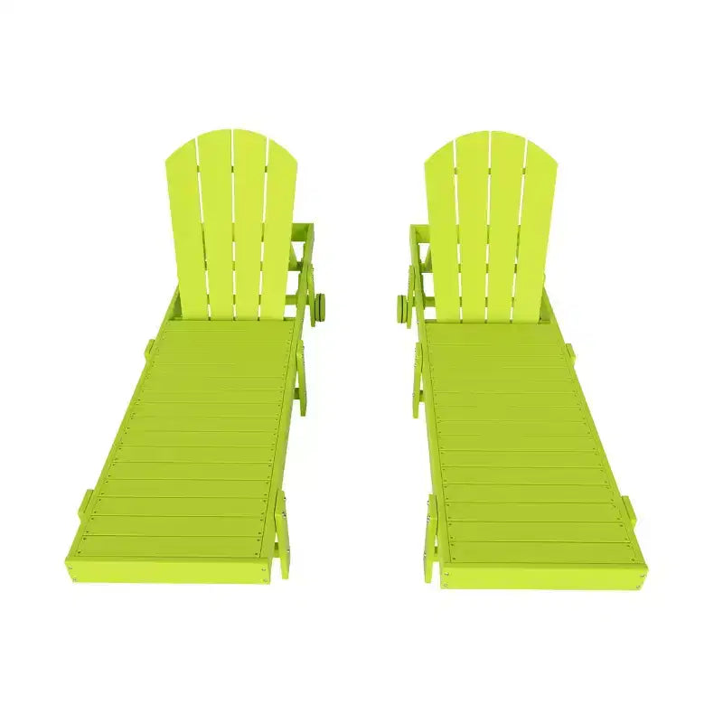 WestinTrends Malibu Sdraio reclinabile con ruote in polietilene (set da 2 pz)