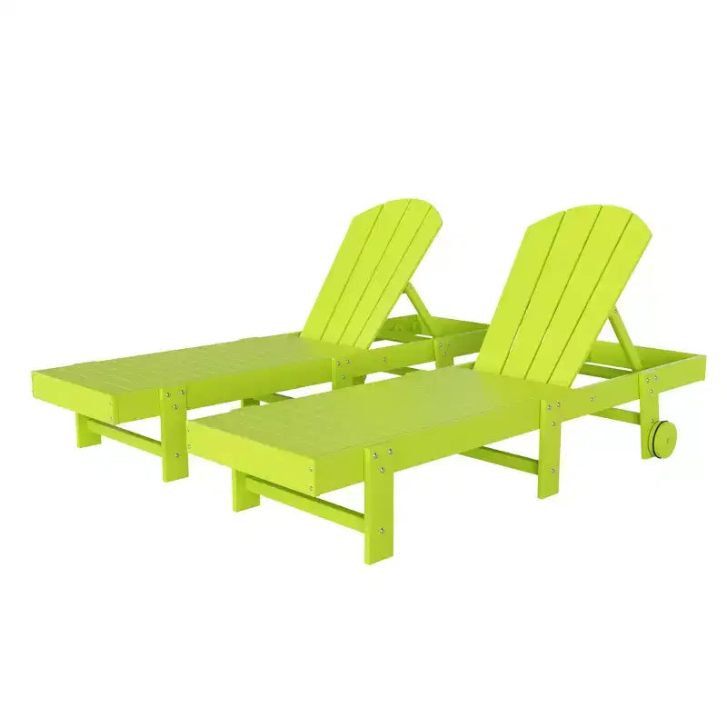 WestinTrends Malibu Sdraio reclinabile con ruote in polietilene (set da 2 pz)