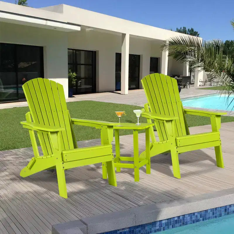 Aoodor Sedia Pieghevole Adirondack in HDPE per Esterni, Resistente alle Intemperie, per Patio, Giardino, Cortile, Prato, Focolare