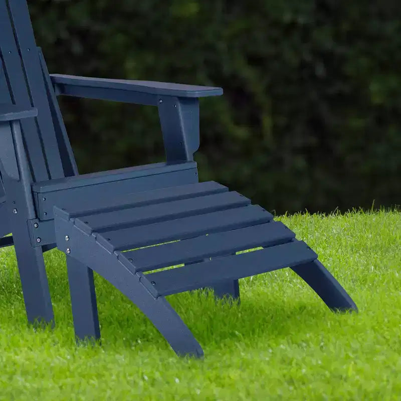 Aoodor Ottomana Adirondack da Esterno, Ottomana per Sedia Adirondack in HDPE, Resistente alle Intemperie per Patio, Portico, Cortile, Giardino, Prato, Terrazza