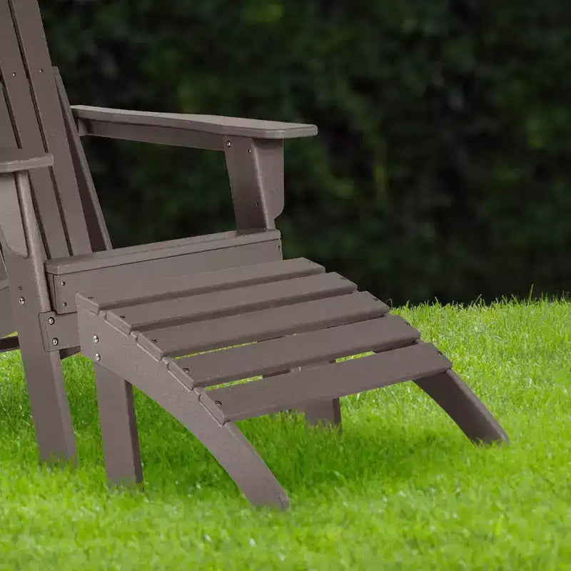Aoodor Ottomana Adirondack da Esterno, Ottomana per Sedia Adirondack in HDPE, Resistente alle Intemperie per Patio, Portico, Cortile, Giardino, Prato, Terrazza