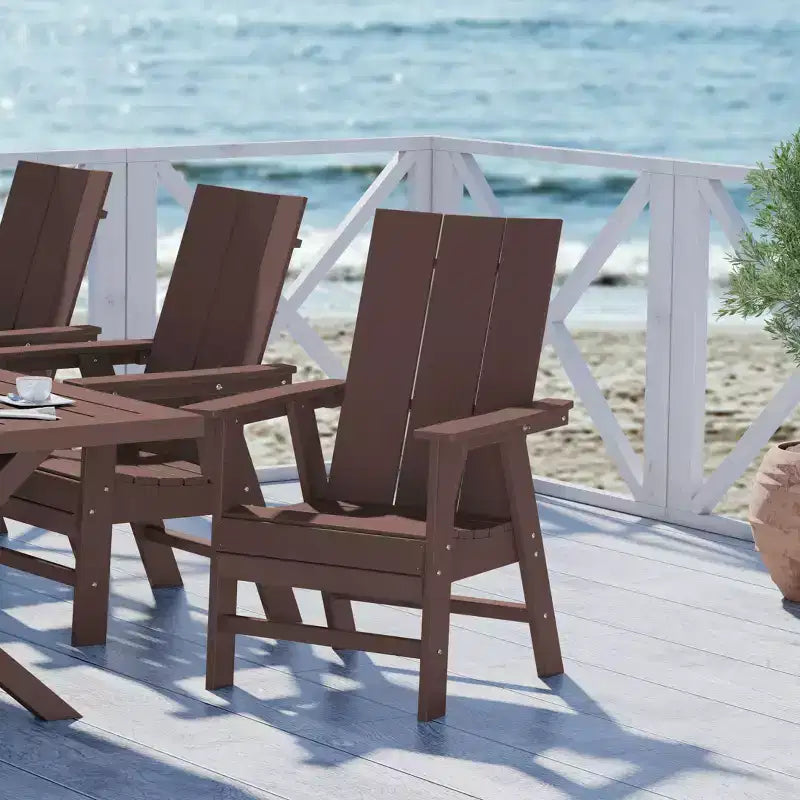 WestinTrends Sedia da pranzo moderna Adirondack per esterni, resistente alle intemperie