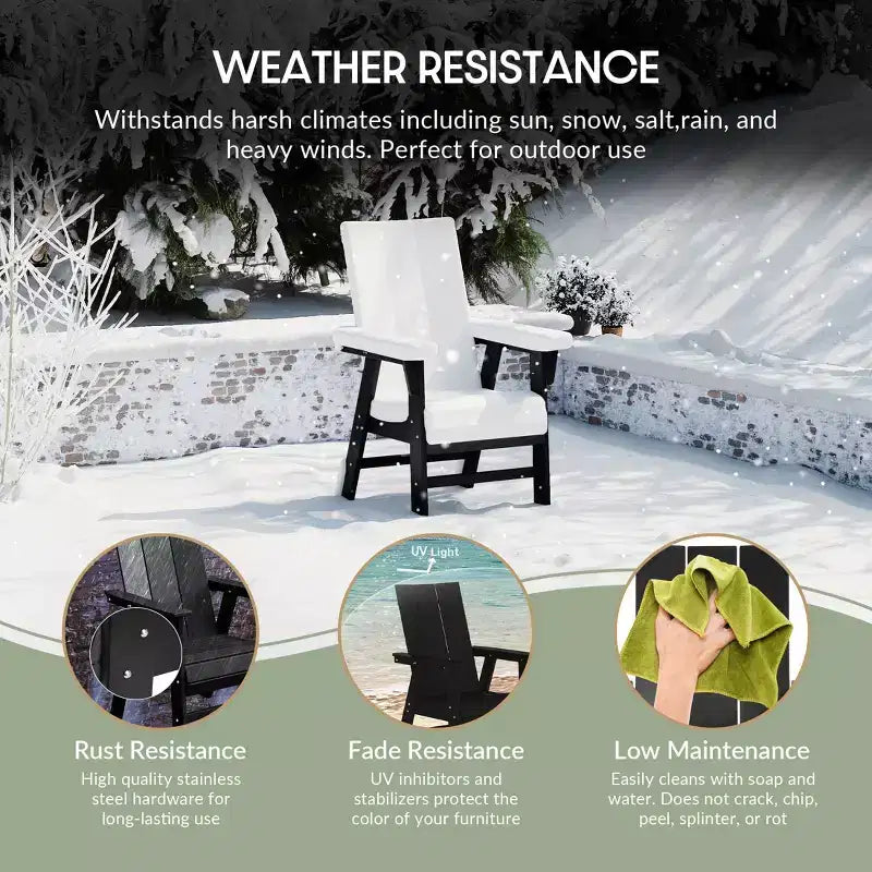 WestinTrends Sedia da pranzo moderna Adirondack per esterni, resistente alle intemperie