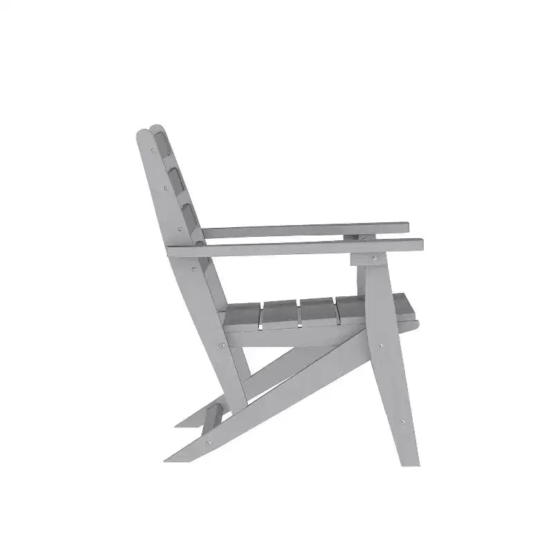 Merrick Lane Sedia Adirondack da Interno/Esterno con Portabicchieri Pieghevole, Sedia Adirondack in HDPE Riciclato Resistente a Tutte le Condizioni Atmosferiche