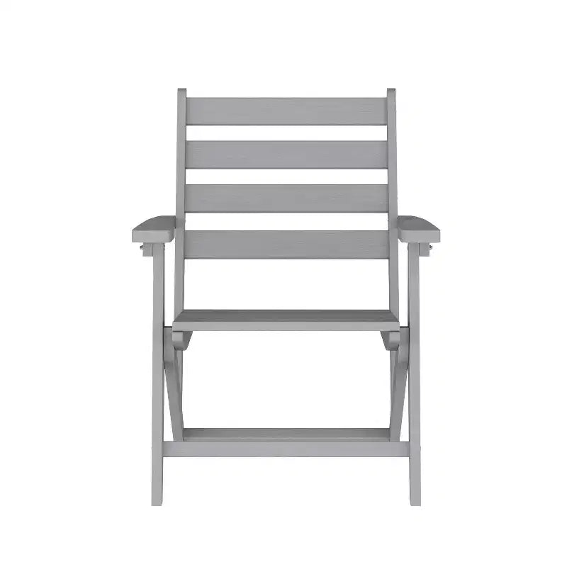 Merrick Lane Sedia Adirondack da Interno/Esterno con Portabicchieri Pieghevole, Sedia Adirondack in HDPE Riciclato Resistente a Tutte le Condizioni Atmosferiche