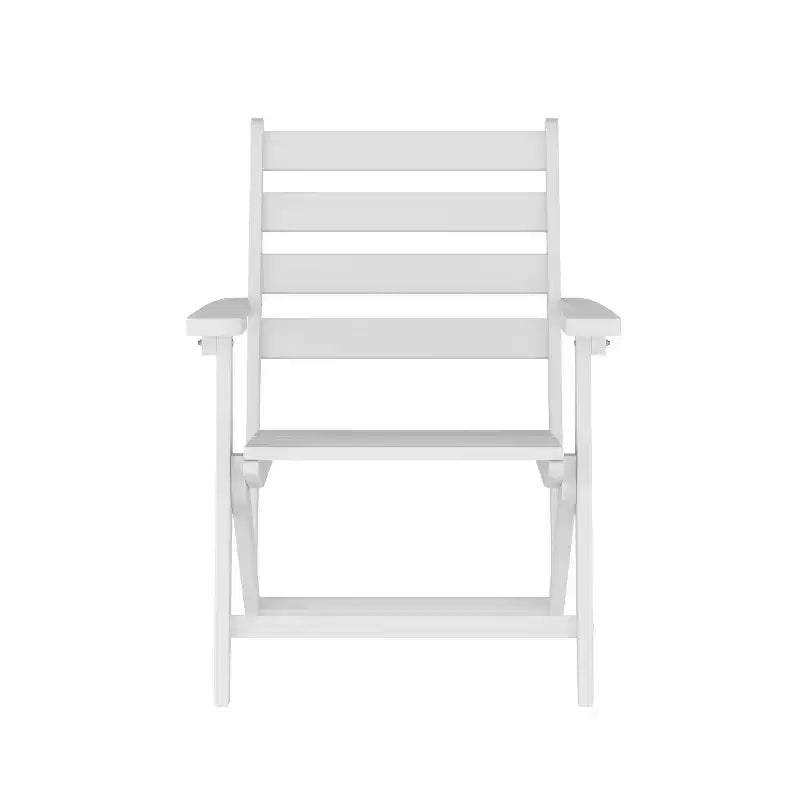 Merrick Lane Sedia Adirondack da Interno/Esterno con Portabicchieri Pieghevole, Sedia Adirondack in HDPE Riciclato Resistente a Tutte le Condizioni Atmosferiche