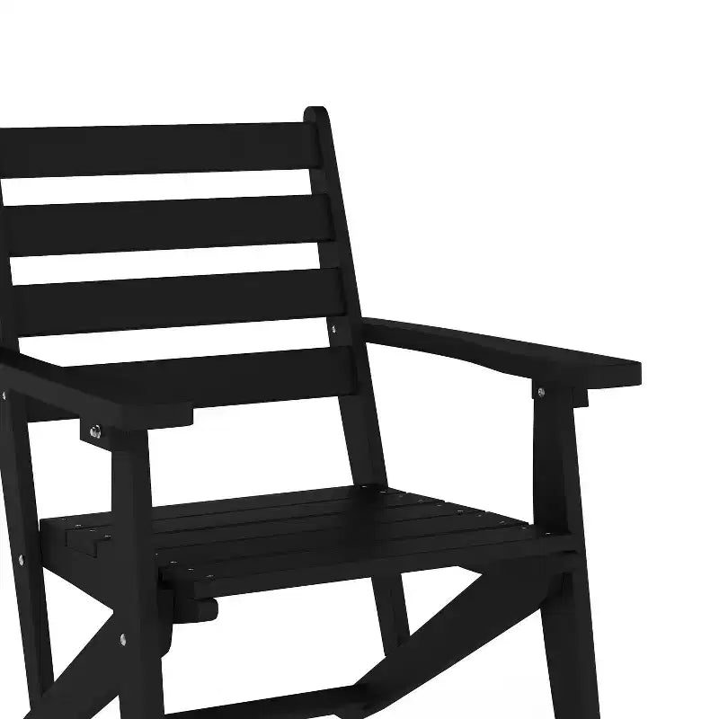 Merrick Lane Sedia Adirondack da Interno/Esterno con Portabicchieri Pieghevole, Sedia Adirondack in HDPE Riciclato Resistente a Tutte le Condizioni Atmosferiche
