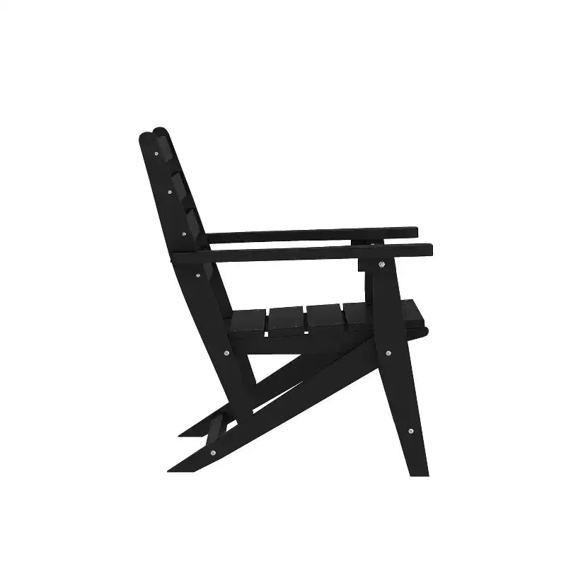 Merrick Lane Sedia Adirondack da Interno/Esterno con Portabicchieri Pieghevole, Sedia Adirondack in HDPE Riciclato Resistente a Tutte le Condizioni Atmosferiche