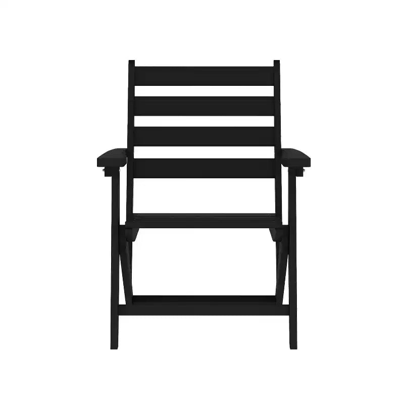 Merrick Lane Sedia Adirondack da Interno/Esterno con Portabicchieri Pieghevole, Sedia Adirondack in HDPE Riciclato Resistente a Tutte le Condizioni Atmosferiche