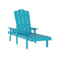 Sedia a sdraio Adirondack regolabile Emma e Oliver in HDPE riciclato con portabicchieri a scomparsa per uso interno/esterno