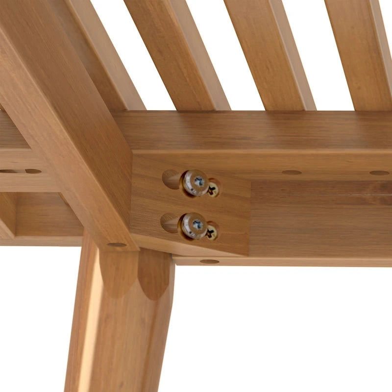 Panca da Ingresso Singola in Legno Mid-Century Plank and Beam - 41,3 L x 16,5 P x 17,5 H