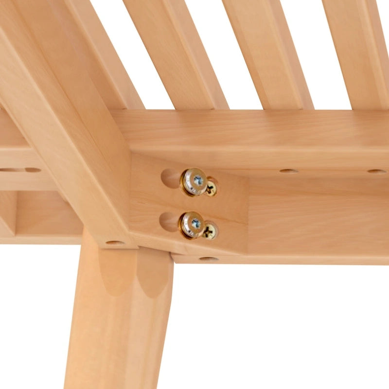 Panca da Ingresso Singola in Legno Mid-Century Plank and Beam - 41,3 L x 16,5 P x 17,5 H