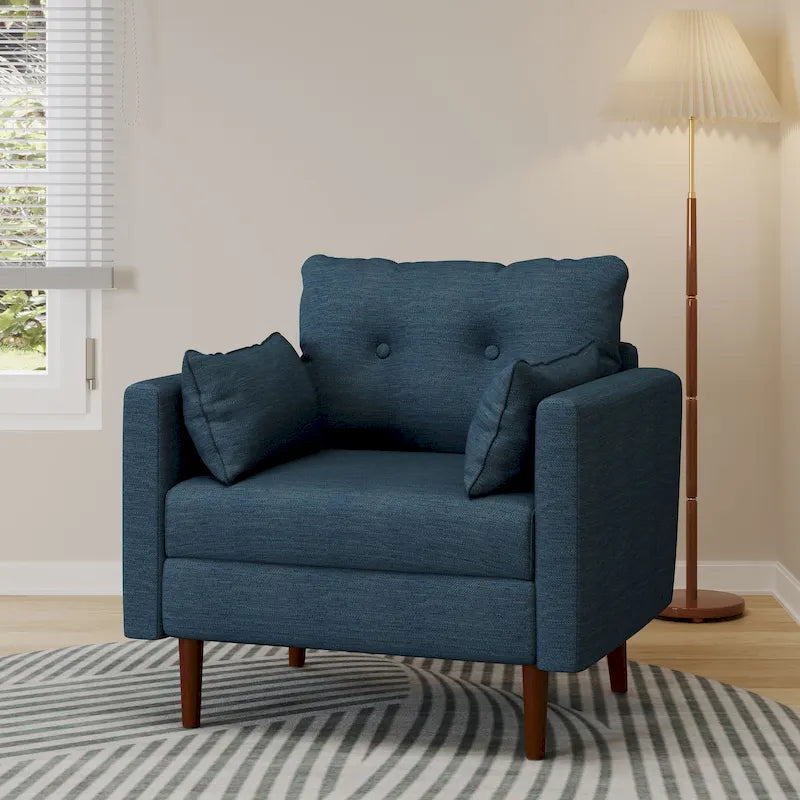 Poltrona "Tufted Club" Symonds con cuscini decorativi, di Christopher Knight Home