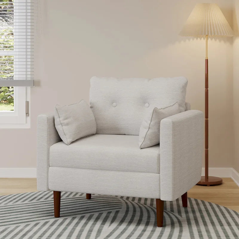 Poltrona "Tufted Club" Symonds con cuscini decorativi, di Christopher Knight Home