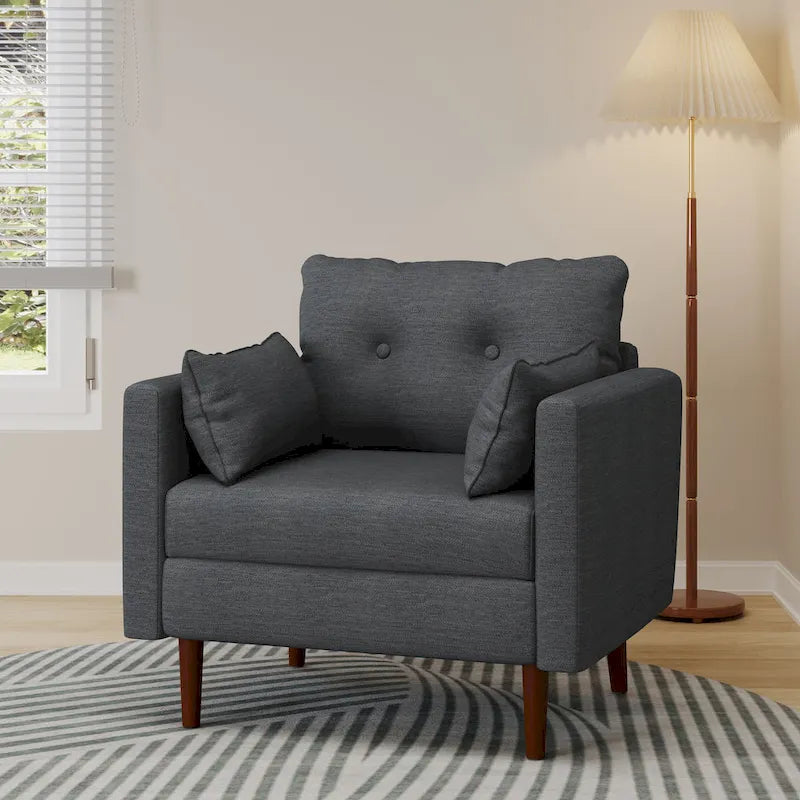 Poltrona "Tufted Club" Symonds con cuscini decorativi, di Christopher Knight Home