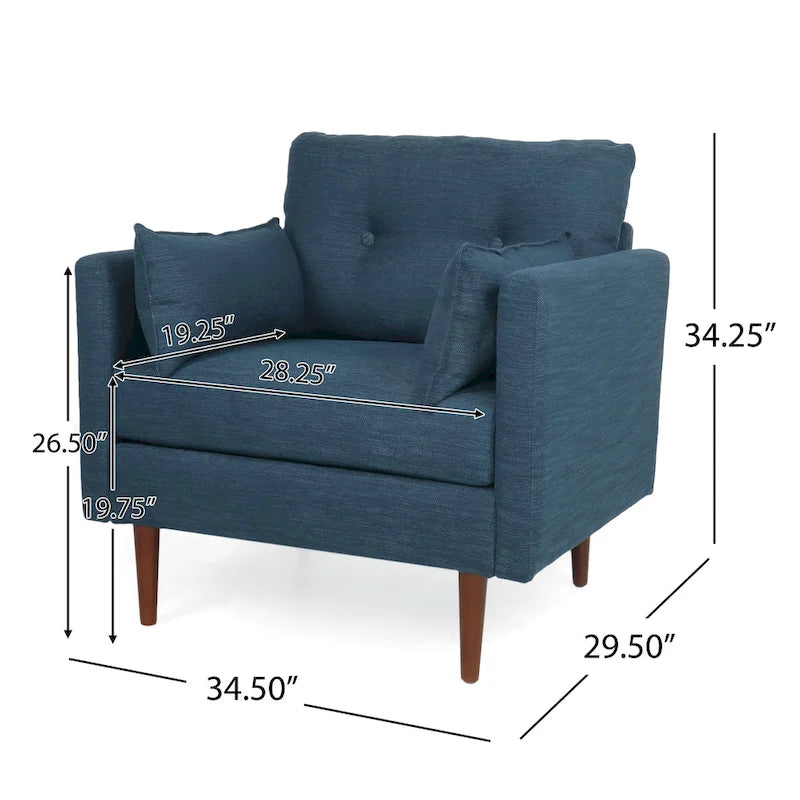 Poltrona "Tufted Club" Symonds con cuscini decorativi, di Christopher Knight Home