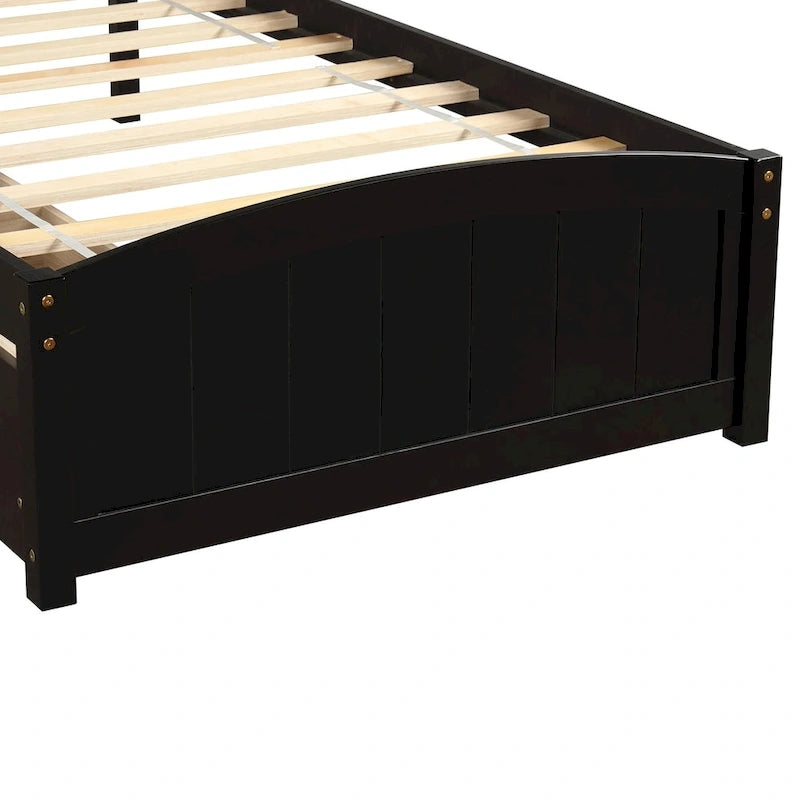 Letto a piattaforma a una piazza con due cassetti