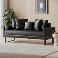 Divanetto oversize imbottito in ecopelle Gilmans con cuscini decorativi di Christopher Knight Home