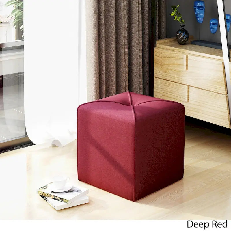 Pouf quadrato in tessuto Kenyon di Christopher Knight Home