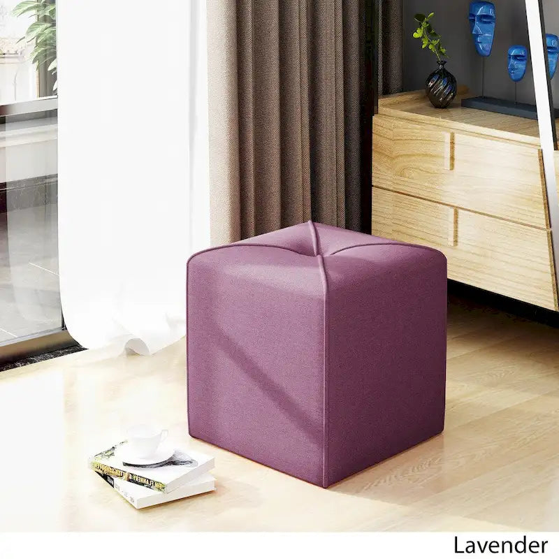 Pouf quadrato in tessuto Kenyon di Christopher Knight Home
