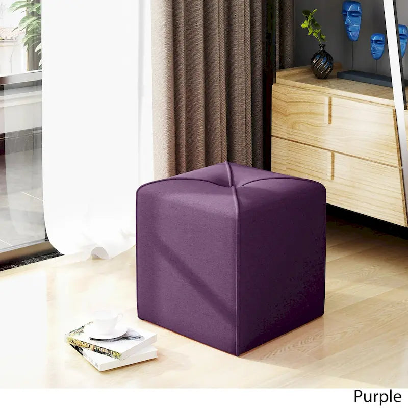 Pouf quadrato in tessuto Kenyon di Christopher Knight Home