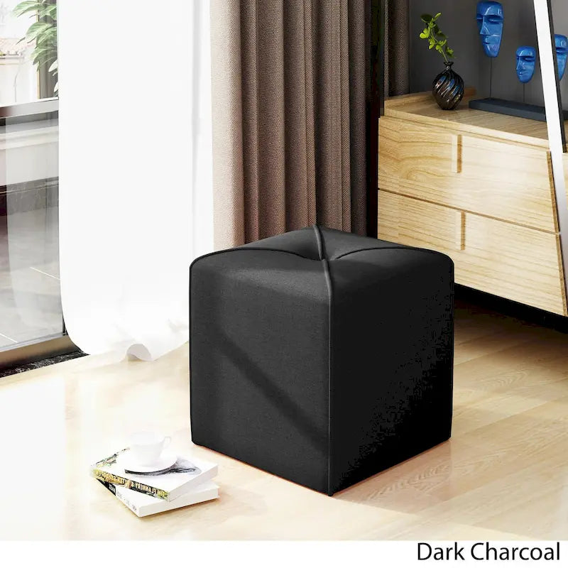 Pouf quadrato in tessuto Kenyon di Christopher Knight Home