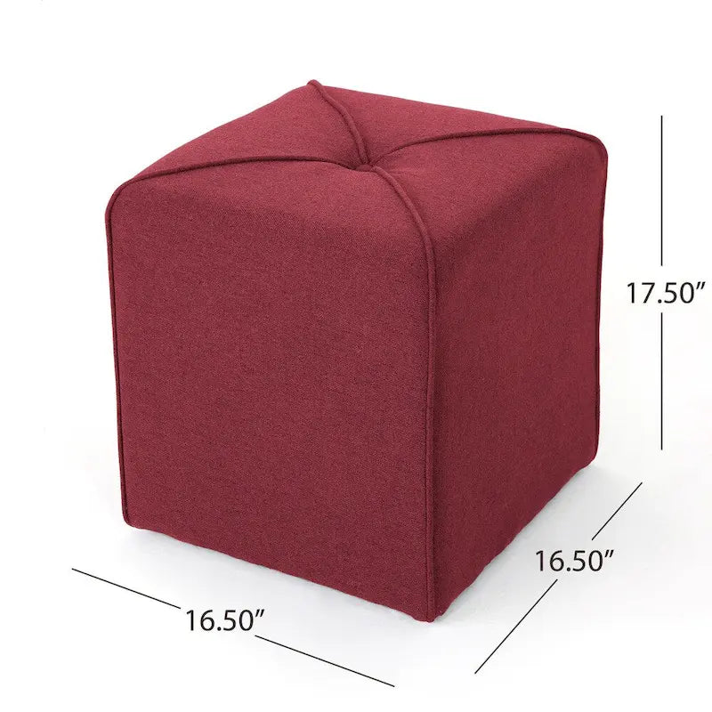 Pouf quadrato in tessuto Kenyon di Christopher Knight Home