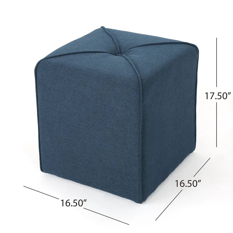 Pouf quadrato in tessuto Kenyon di Christopher Knight Home