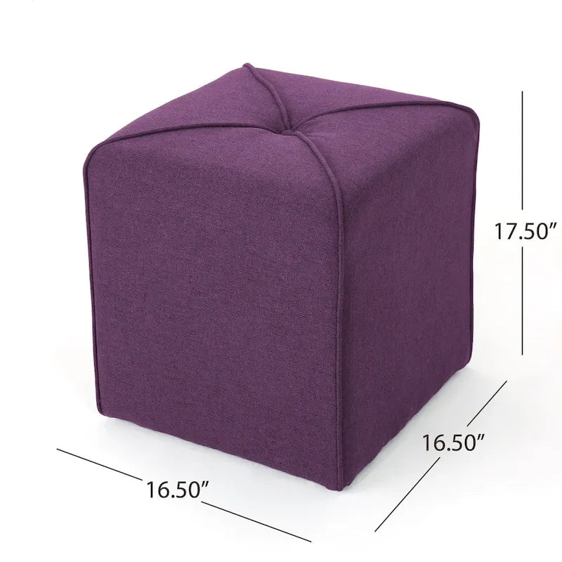 Pouf quadrato in tessuto Kenyon di Christopher Knight Home