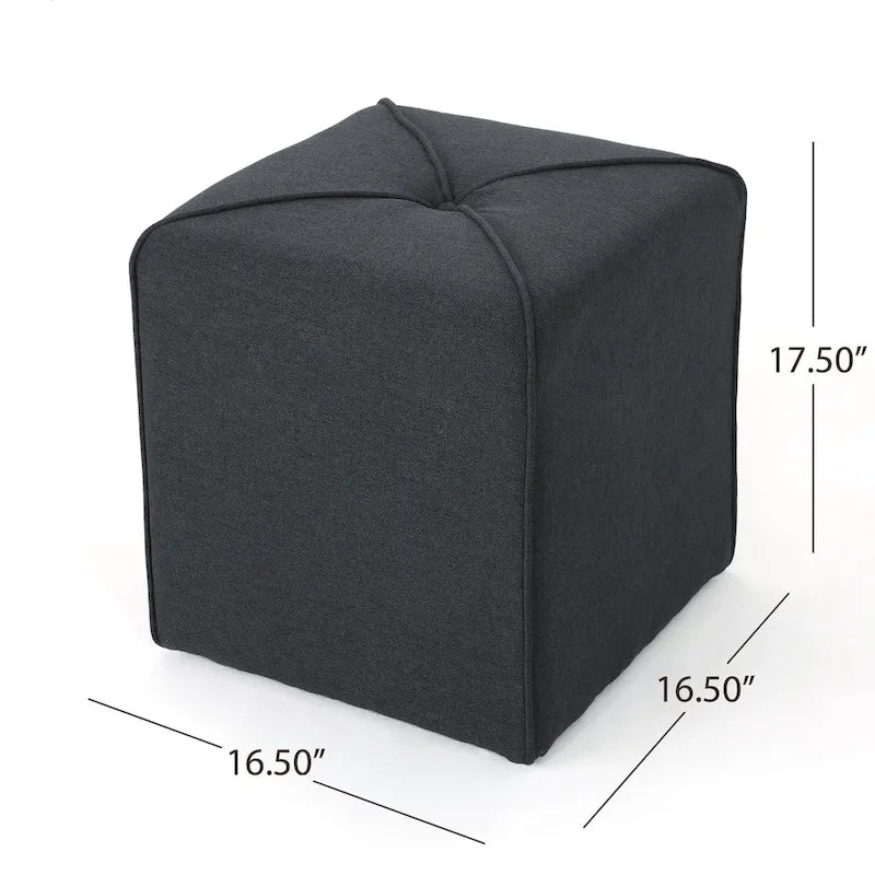 Pouf quadrato in tessuto Kenyon di Christopher Knight Home