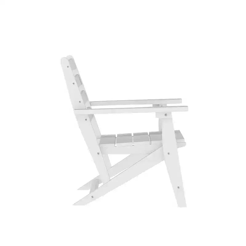 Set da pranzo Adirondack Emma e Oliver 7 pz con tavolo rettangolare 72" da interni/esterni in HDPE riciclato e 6 sedie con portabicchieri