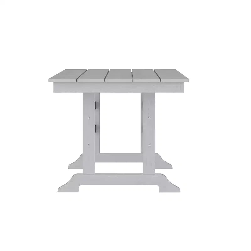 Flash Furniture Tolleson Set da pranzo commerciale Adirondack da 7 pezzi con tavolo rettangolare in HDPE riciclato per interni/esterni da 72 pollici e 6 sedie con portabicchieri