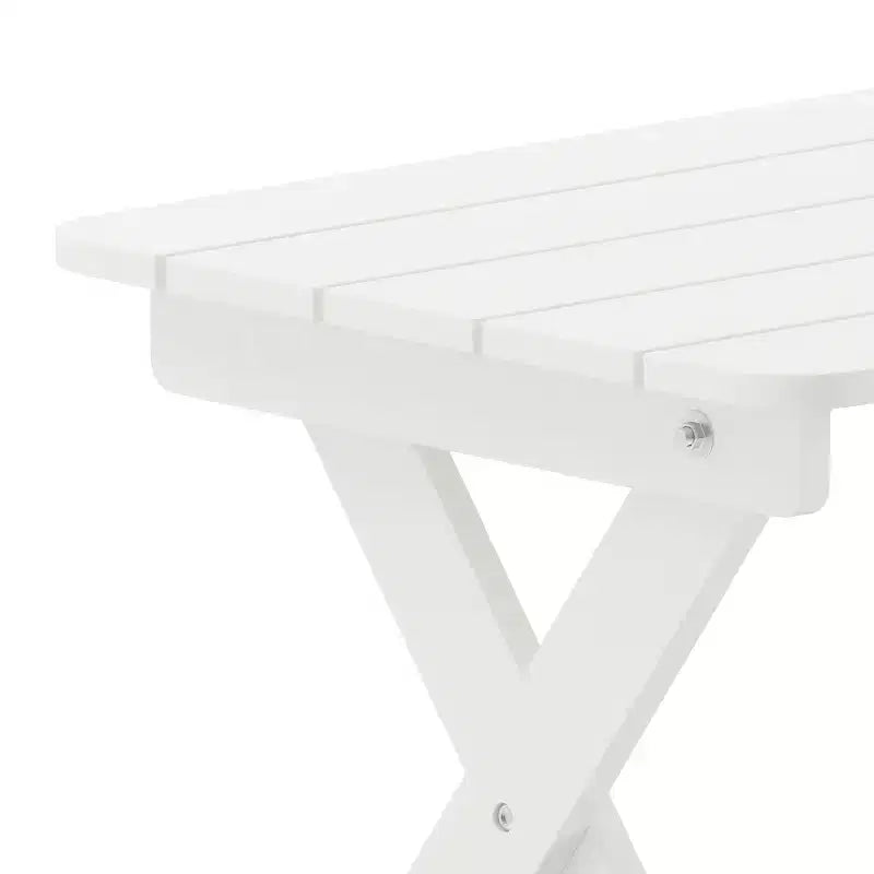 Set 3 Pezzi di Sedie/Tavolo Adirondack Merrick Lane per Uso Interno/Esterno con 2 Sedie a Sdraio Regolabili con Portabicchieri e Tavolino Pieghevole