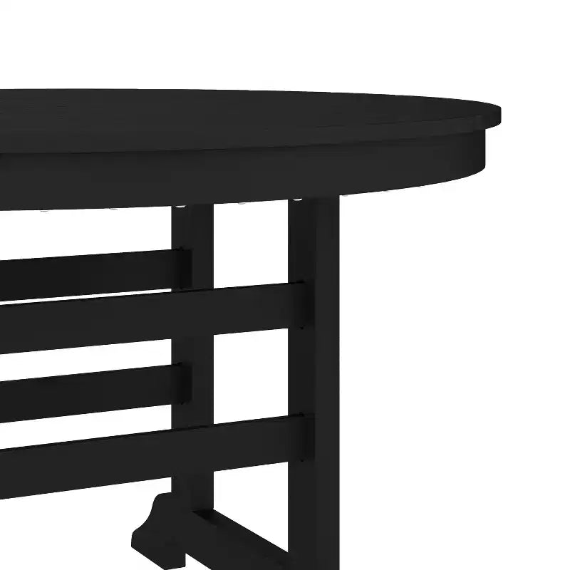 Tavolo e sedie Adirondack Merrick Lane 5 pz con portabicchieri a scomparsa in HDPE riciclato
