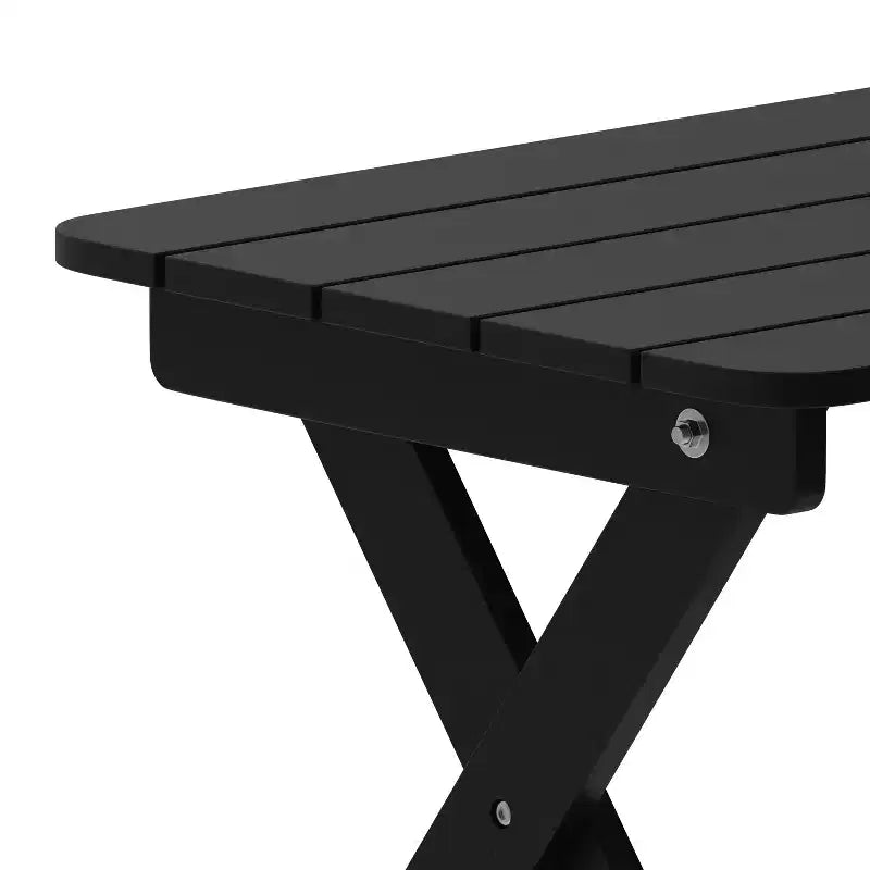 Emma and Oliver Set 3 Pezzi per Interni/Esterni con 2 Lettini Adirondack Regolabili in Poliresina con Portabicchieri Girevoli e Tavolino Pieghevole