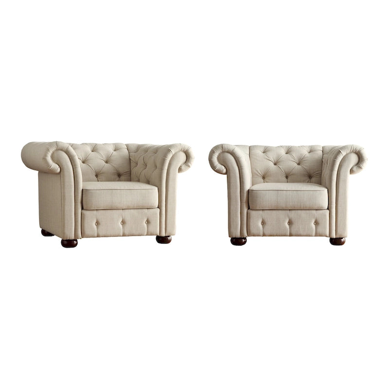 Poltrona Chesterfield con braccioli arricciati, trapuntata, modello Gdansk