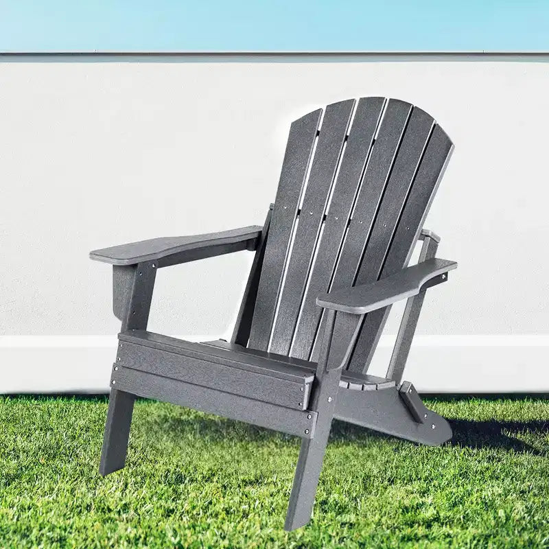Sedie da giardino, sedie Adirondack pieghevoli in HDPE sovradimensionate e resistenti alle intemperie, sedie da esterno per patio, giardino