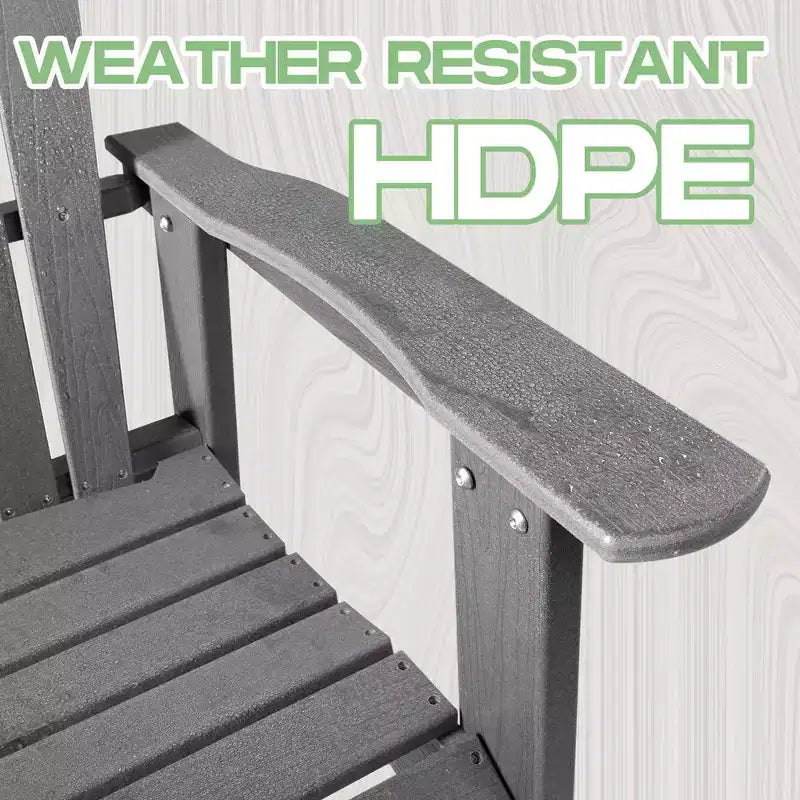 Sedie da giardino, sedie Adirondack pieghevoli in HDPE sovradimensionate e resistenti alle intemperie, sedie da esterno per patio, giardino